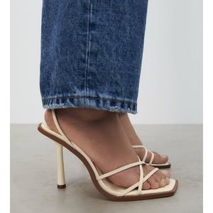 Zara white heeled sandals